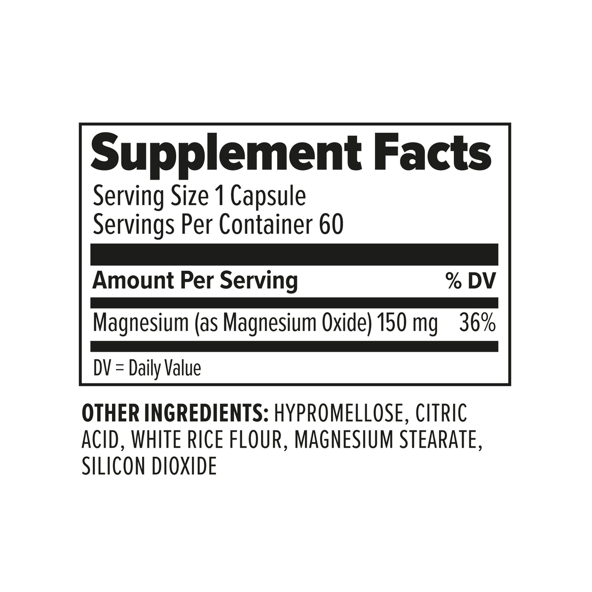 Magnesium(60 capsules)